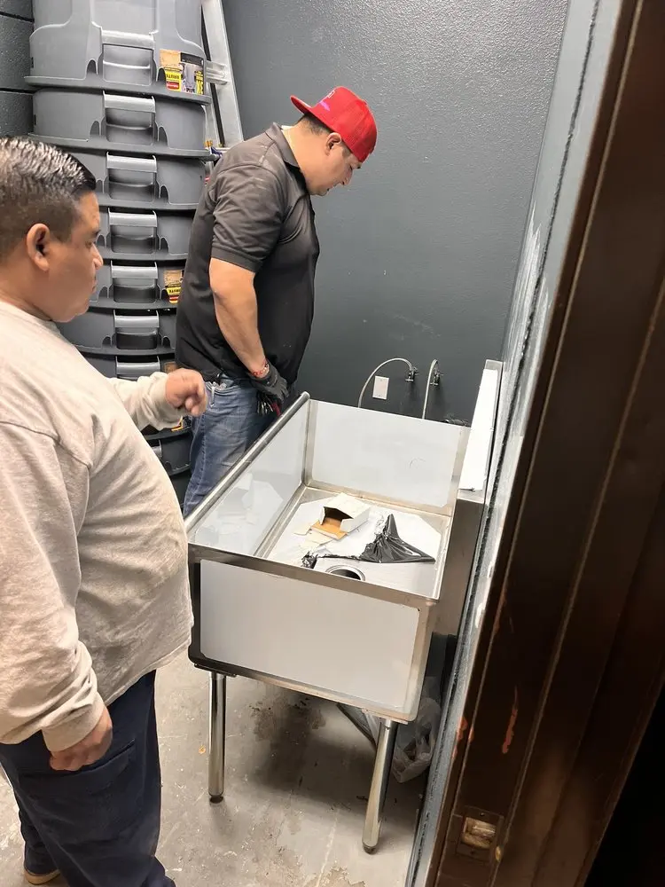 Commercial plumbing and sink installation in East Bakersfield